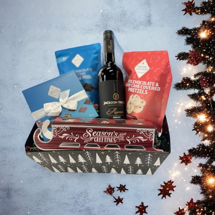 Chocolate & Wine Gift Basket - Small