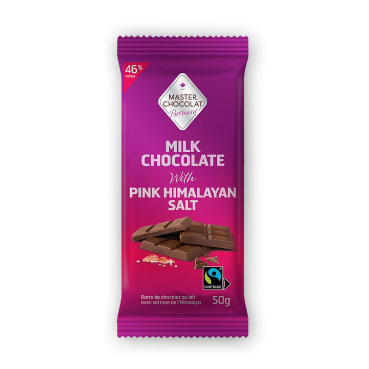 Milk Chocolate Bar with Pink Himalayan Salt