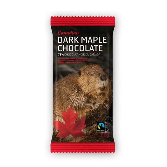 Beaver Dark 75% Maple Chocolate Bar