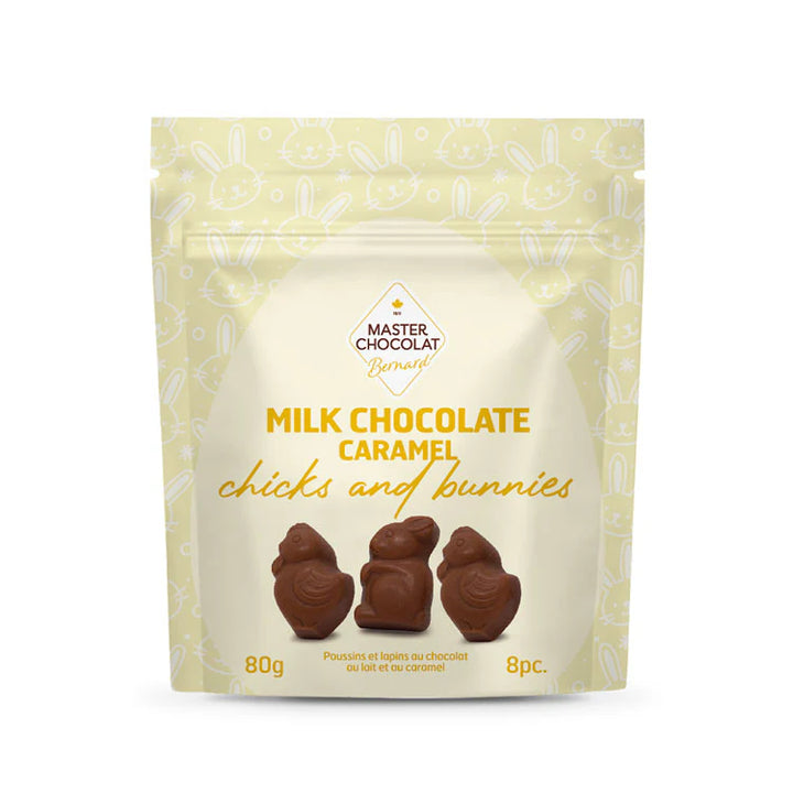 Fundraiser - Bag of 8 Caramel Bunnies and Chicks - Milk Chocolate 80g