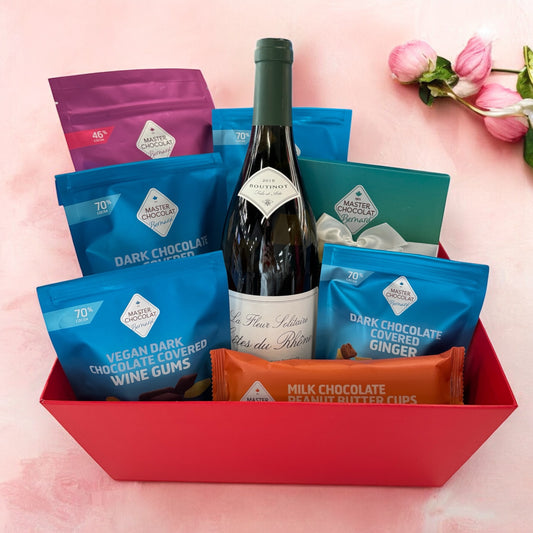 Chocolate & Wine Gift Basket - Medium