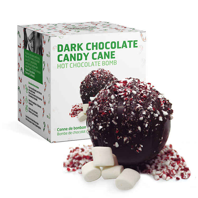 Hot Chocolate Bomb - Dark Candy Cane